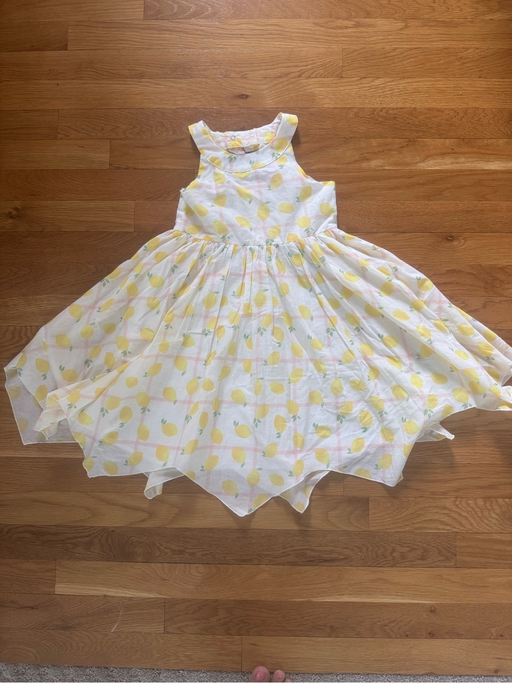 Isaac Mizrahi White and Yellow Lemon Print Twirl Dress